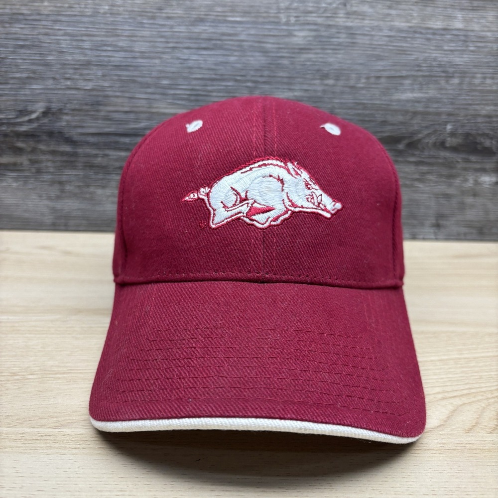 University of Arkansas Hat Cap Strap Back Red Razorbacks College Sports Men